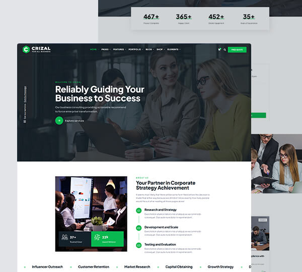 Multipurpose Responsive Template + Admin